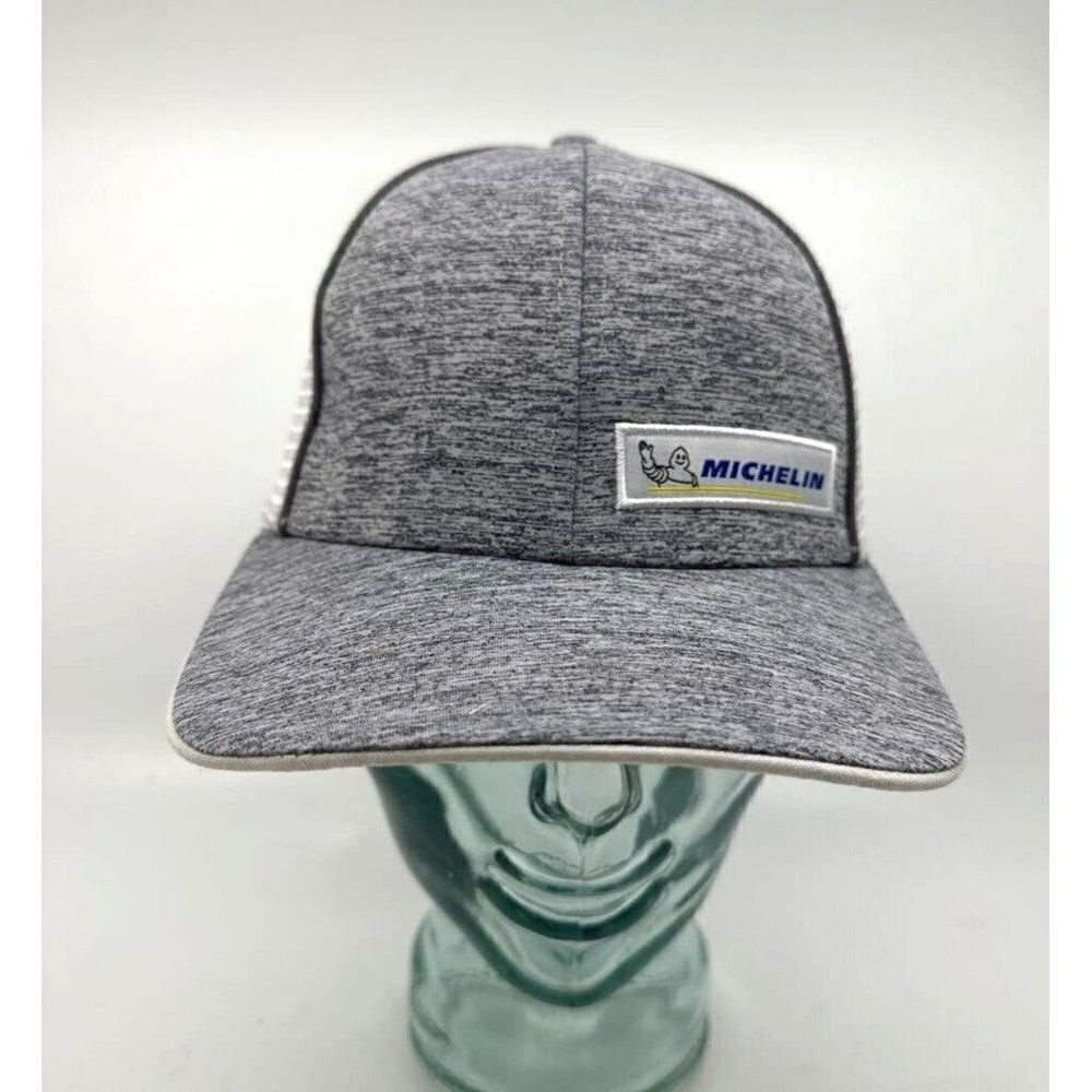 Michelin Discount Tire Mens BDA Trucker Hat‎ Gray White Heathered Snapback New